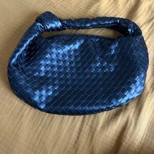 Woven leather bag